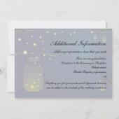 Mason Jar en Firefly Wedding Invitation Kaart (Achterkant)