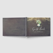 Mason Jar en Kleine Succulenten Rustieke Bruiloft Gastenboek (Volledig)