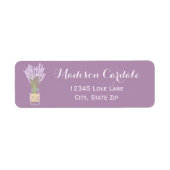 Mason Jar en Lavender Return Address Labels (Voorkant)