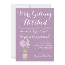 Mason Jar en Lavender Wedding Invitations