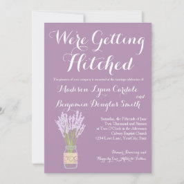 Mason Jar en Lavender Wedding Invitations Kaart