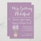 Mason Jar en Lavender Wedding Invitations Kaart (Voorkant / Achterkant)