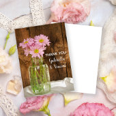 Mason Jar en Pink Daisies Barn Wedding Bedankt
