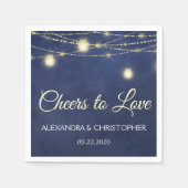 Mason Jar en String Lights Wedding Servet (Voorkant)