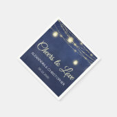 Mason Jar en String Lights Wedding Servet (Hoek)