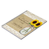 Mason Jar en Sunflower Vrijgezellenfeest Guest Boo Notitieboek (Linkerzijde)