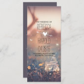 Mason Jar en vuurvliegjes rustieke bruiloft progra Programmakaart (Voorkant / Achterkant)