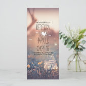 Mason Jar en vuurvliegjes rustieke bruiloft progra Programmakaart (Staand voorkant)