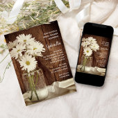 Mason Jar en White Daisies Barn Vrijgezellenfeest Kaart