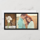 Mason Jar en White Daisies Barn Wedding Bedankt (Voorkant)