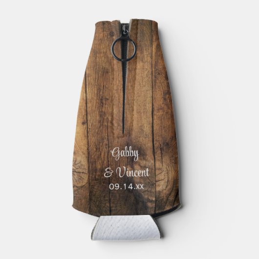 Mason Jar en White Daisies Country Barn Wedding Flesjeskoeler (Achterkant)