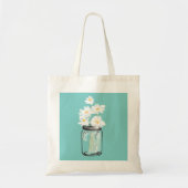 Mason Jar en White Daisies Tote Bag (Voorkant)