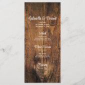 Mason Jar en White Daisy Barn Wedding Menu (Achterkant)