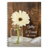 Mason Jar en White Daisy Country Barn Wedding Notitieboek (Voorkant)