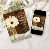 Mason Jar en White Daisy Quinceañera Uitnodiging