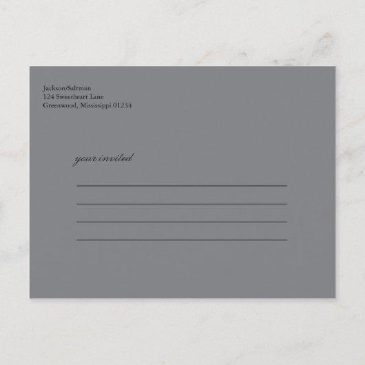 Mason Jar en Wildflower Save the Date Aankondigingskaart (Achterkant)