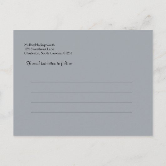 Mason Jar en Wildflower Wedding Invitations Aankondigingskaart (Achterkant)