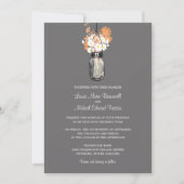 Mason Jar en Wildflower Wedding Invitations Kaart (Voorkant)