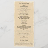 Mason Jar en Wildflowers Programma Programmakaart (Achterkant)