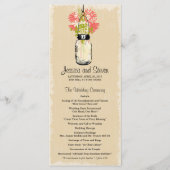  Mason Jar en Wildflowers Programma Programmakaart (Voorkant)