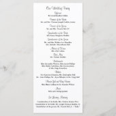 Mason Jar en Wildflowers Programma Programmakaart (Achterkant)