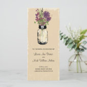  Mason Jar en Wildflowers Programma Programmakaart (Staand voorkant)