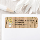 Mason Jar en Wood Mailing Label (Insitu)