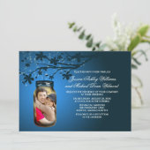 Mason Jar Evening Outdoor Weddenschap Kaart (Staand voorkant)