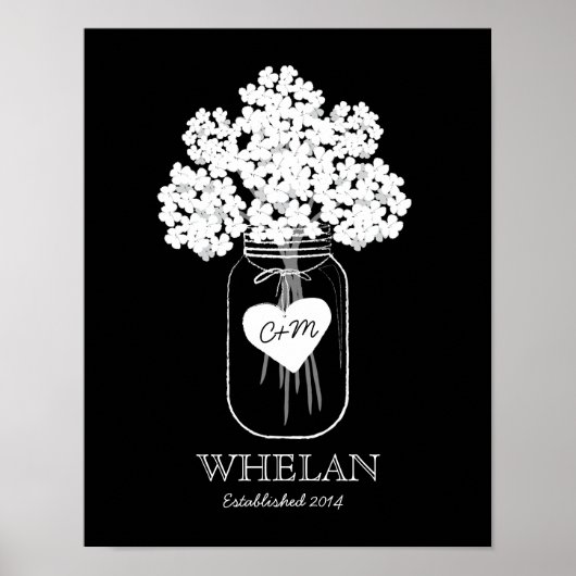 Mason Jar Family Vast huwelijkshuwelijk Poster (Voorkant)