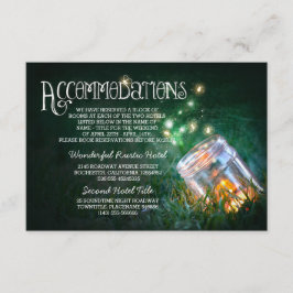 Mason Jar Fireflies bruidsaccommodaties kaart