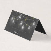 Mason Jar Fireflies Chalkboard Wedding Place Card Kaart (Voorkant)