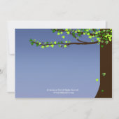 Mason Jar Fireflies Oak Tree Save the Date (Achterkant)