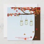 Mason Jar Fireflies Oak Tree Wedding Invite [Dag] Kaart (Achterkant)