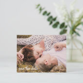 Mason Jar & Fireflies Rustic Wedding Save the Date Aankondigingskaart (Staand voorkant)