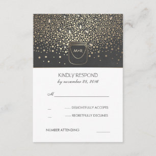 Mason Jar Fireflies Rustieke bruiloft RSVP Kaartje