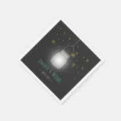 Mason Jar Fireflies Rustieke Moderne Bruiloft Servetten (Hoek)