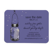 Mason Jar & Fireflies Save the Date Magneet (Horizontaal)