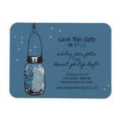 Mason Jar & Fireflies Save the Date Magneet (Horizontaal)