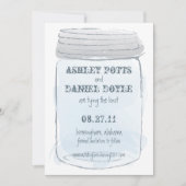 Mason Jar & Fireflies sparen de Datum Save The Date (Voorkant)