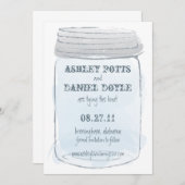 Mason Jar & Fireflies sparen de Datum Save The Date (Voorkant / Achterkant)