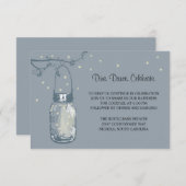 Mason Jar Fireflies Weddenschappen Kaart (Voorkant / Achterkant)