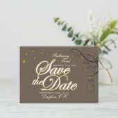 Mason Jar Firefly Lightning Bug Save the Date (Staand voorkant)