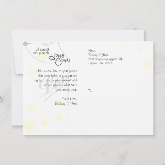 Mason Jar Firefly Lightning Bug Save the Date (Achterkant)