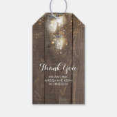 Mason Jar Firefly Lights Rustiek Cadeaulabel (Voorkant)