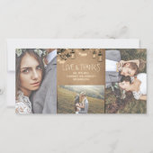 Mason Jar Firefly Lights rustieke bruiloft dank u Bedankkaart