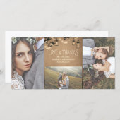 Mason Jar Firefly Lights rustieke bruiloft dank u Bedankkaart