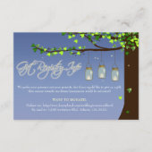 Mason Jar Firefly Oak Tree Gift Registry Informatiekaartje (Voorkant)