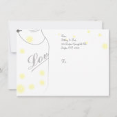 Mason Jar & Firefly Save the Date Briefkaart (Achterkant)