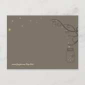 Mason Jar & Firefly Save the Date Briefkaart Latte (Achterkant)
