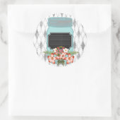 Mason Jar Floral Aangepaste Tekst Label Sticker (Tas)